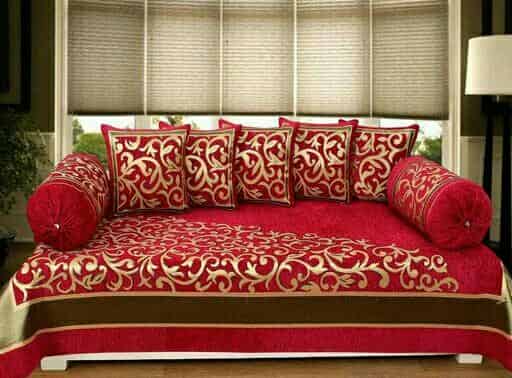 Printed Chenille Diwan Sets of 8