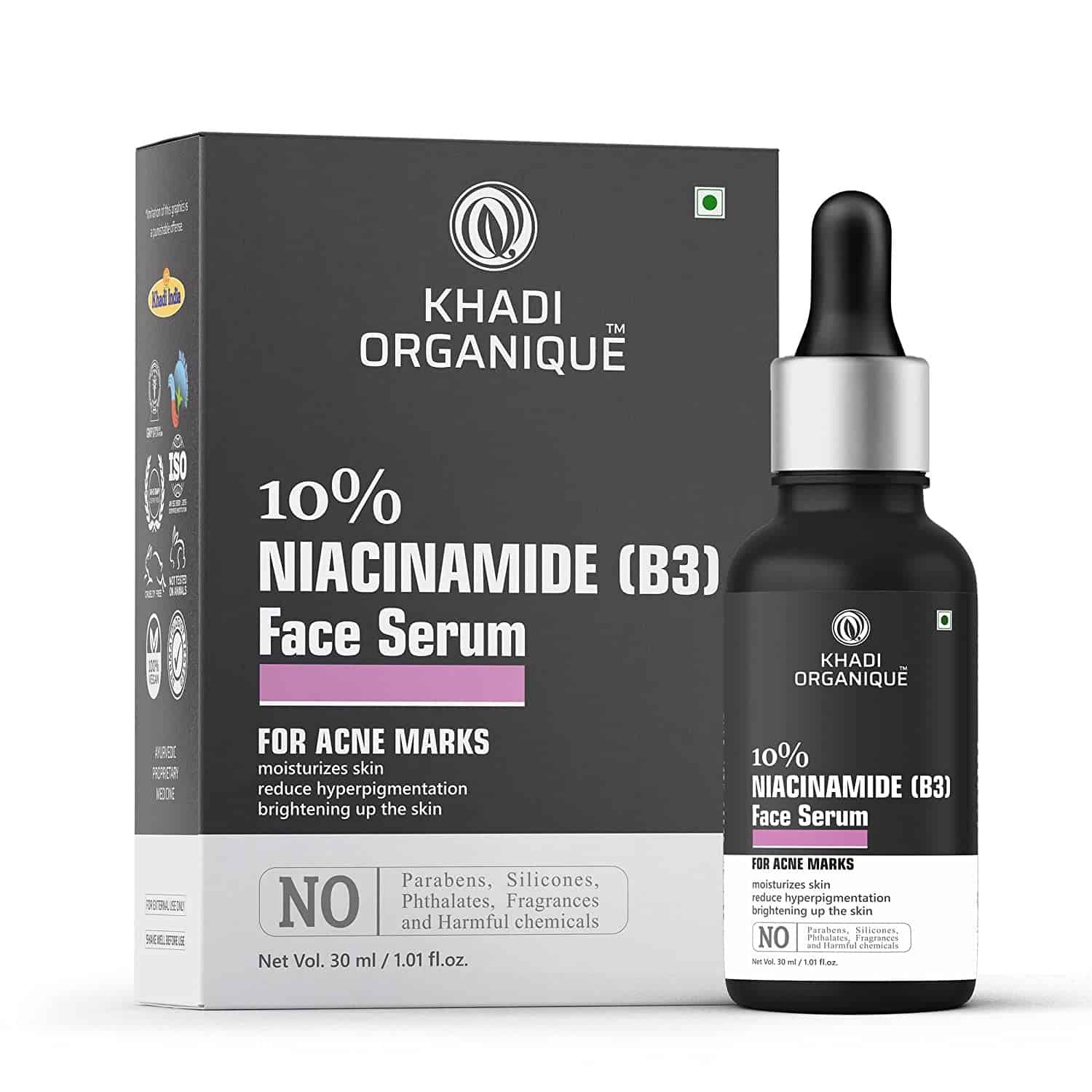 Khadi Organique 10% Niacinamide (B3) Face Serum, 30ml