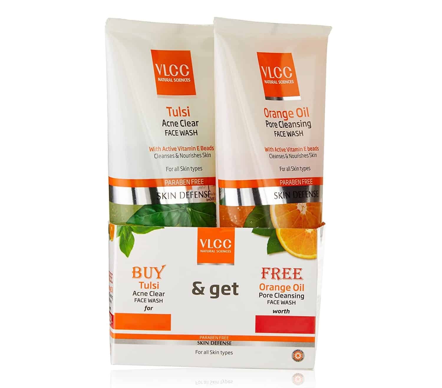 Vlcc Tulsi Face Wash, Free Orange Oil Face Wash, 150ml