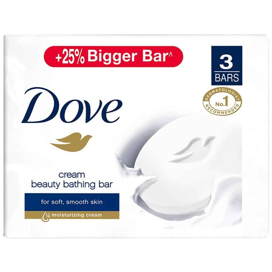 Dove Cream Beauty Bathing Bar, 125g (Pack of 3)