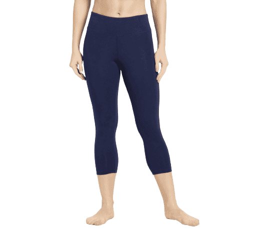 Jockey Sports Capri Pants for Women with Coin Pocket & Elasticated Waistband - Imperial blue & Biscay bay, Style #1391