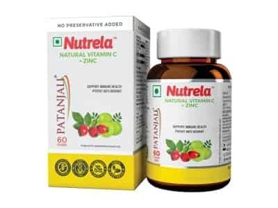 Patanjali nutrela VIT C+ ZINC natural , 45g