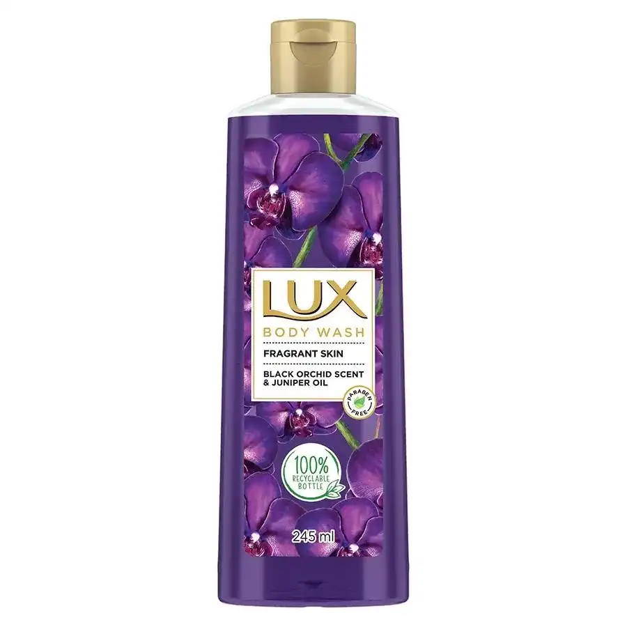 Lux Body Wash For Fragrant Skin - Black Orchid Scent & Juniper Oil With Extra Foam, 245ml