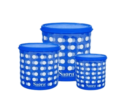 Stylo Jars & Containers 5L,7L,10L Set of 3 Plastic Containers