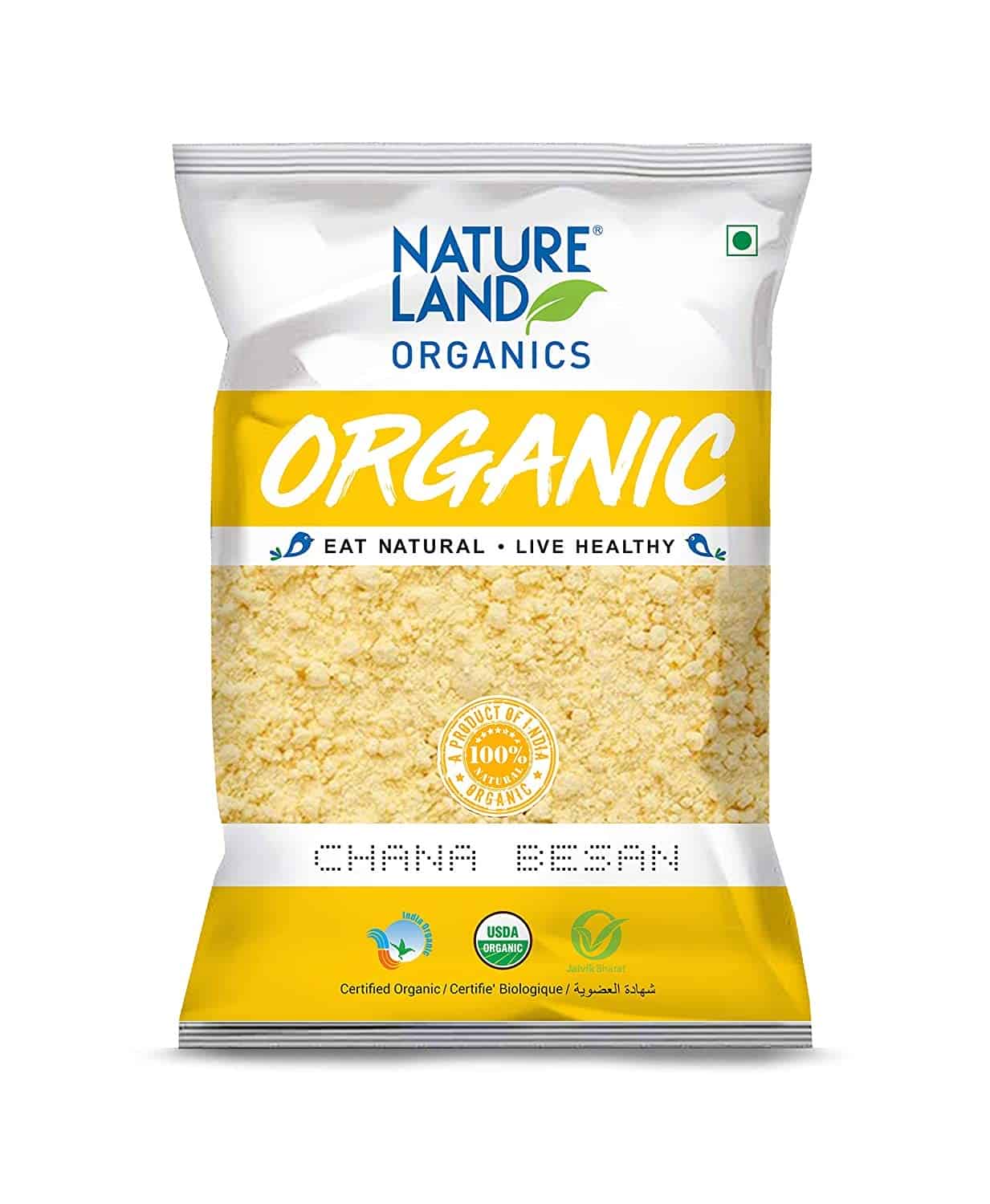 Natureland Organics Chana Besan, 500g