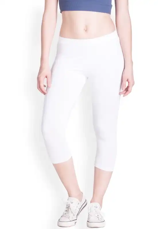 White Capri Leggings  LYRA_CAPRI_10_FS_1PC