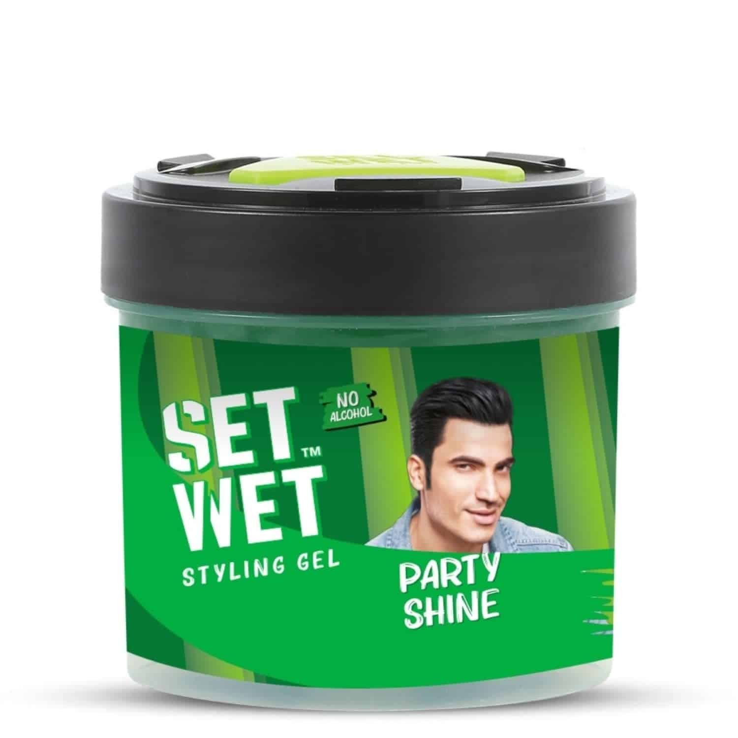 Set Wet Styling Hair Gel for Men Party Shine Strong Hold High Shine For Short to Medium Hair 250ml