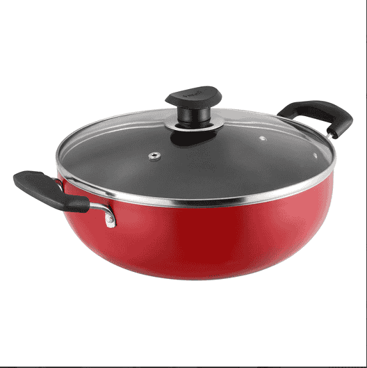 Vinod Zest Non Stick Deep Kadai with Lid Induction Friendly( IZNKL22)