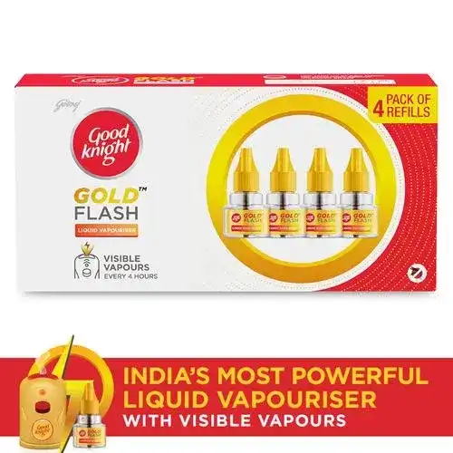 Good knight Gold Flash Mosquito Repellent Refill -45 ml (combo Pack of 4)