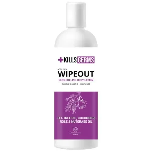 MyGlamm Wipeout Germ Killing Body Lotion Tea Tree Oil Cucumber Rose & Nutgrass Oil