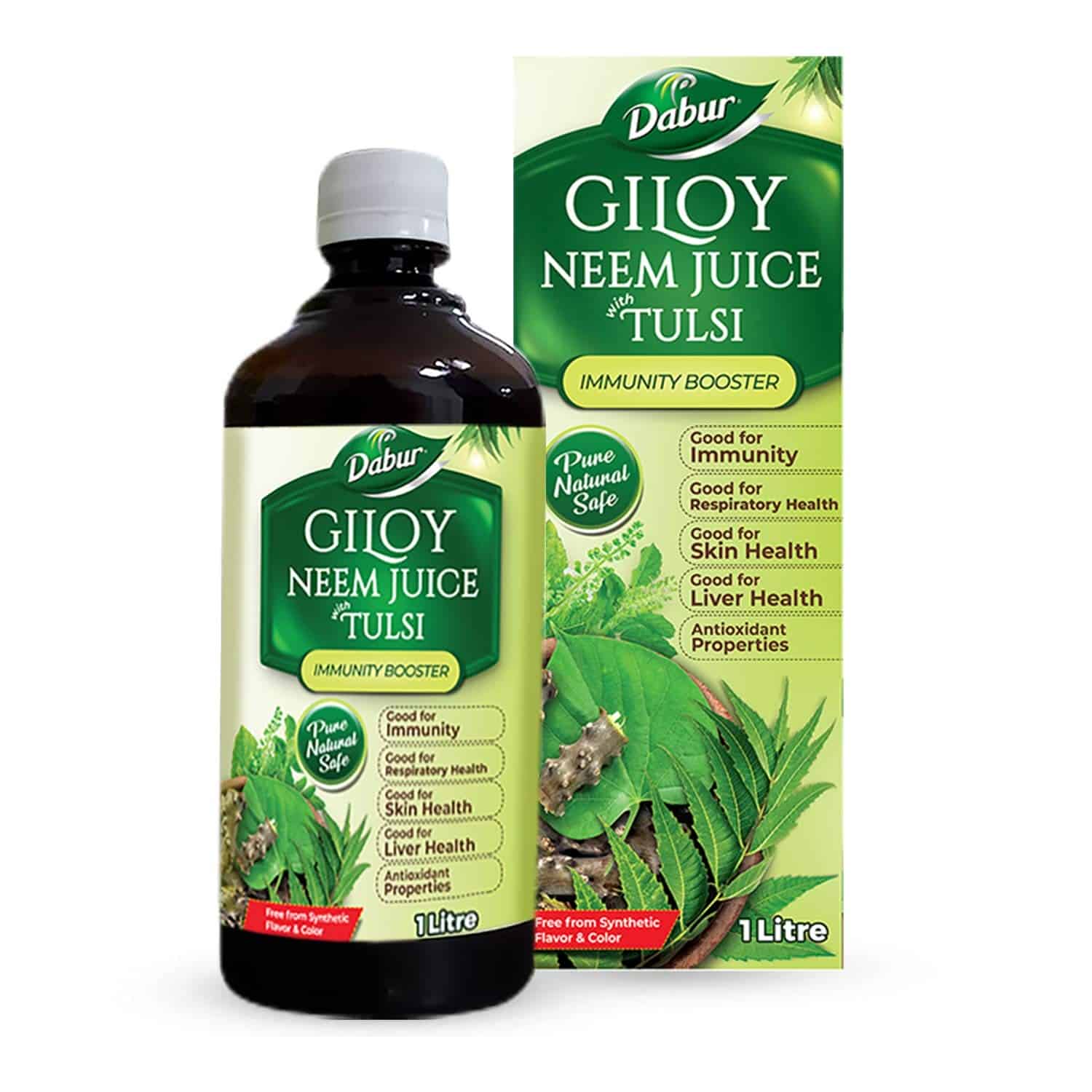 Dabur Giloy Neem Tulsi Juice - 100% Ayurvedic, 1 Ltr