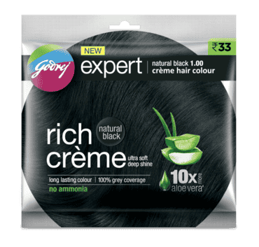 Godrej Expert Rich Creme Natrual Black Hair Colour, 20g