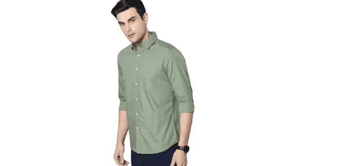 SNS Men Slim Fit Solid Slim Collar Casual Shirt (8112 H)