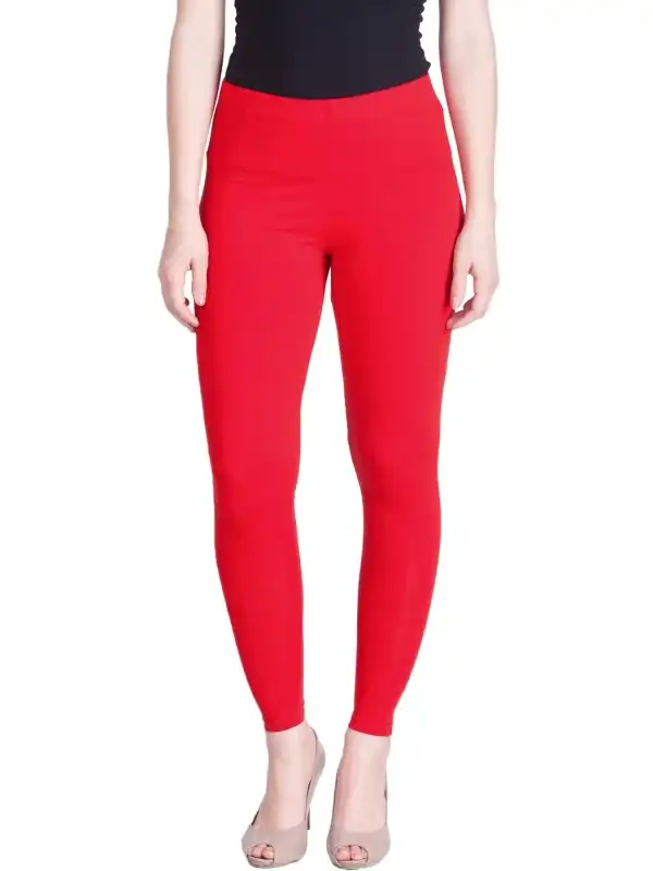 Lux Lyra Women's Leggings Free size Red Ankle Length Leggings