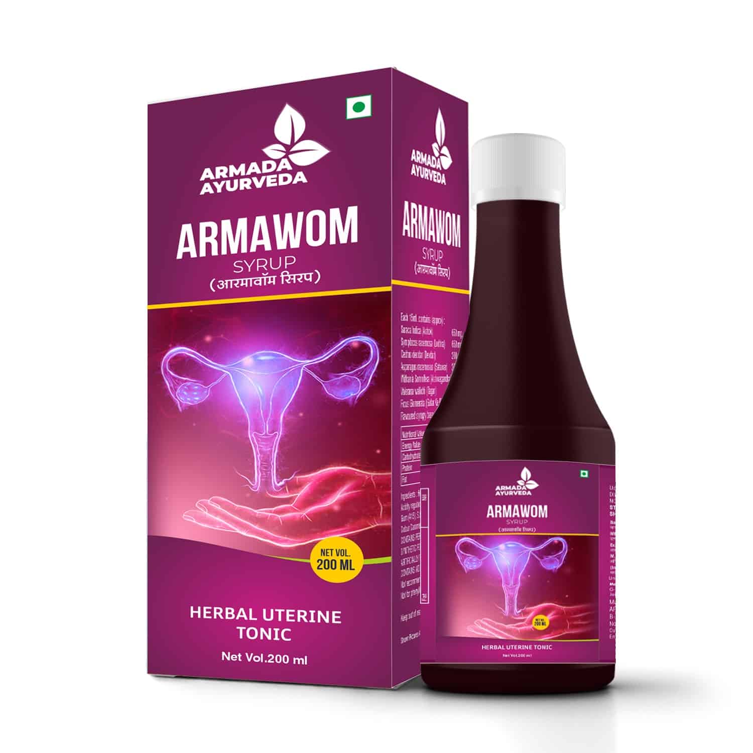 Armada Ayurveda Armawom Syrup (Herbal Uterine Tonic), 200ml