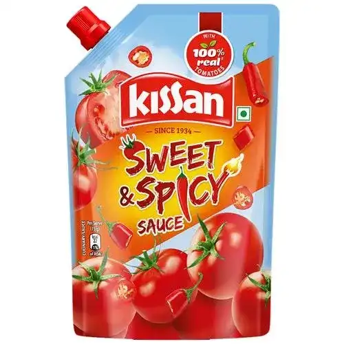 Kissan Sweet & Spicy Sauce - Tangy Appetizing Taste, 450 g Doy