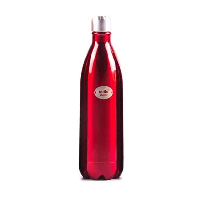 Cello Swift Stainless Steel Vacuum Flask (1 L, Red)