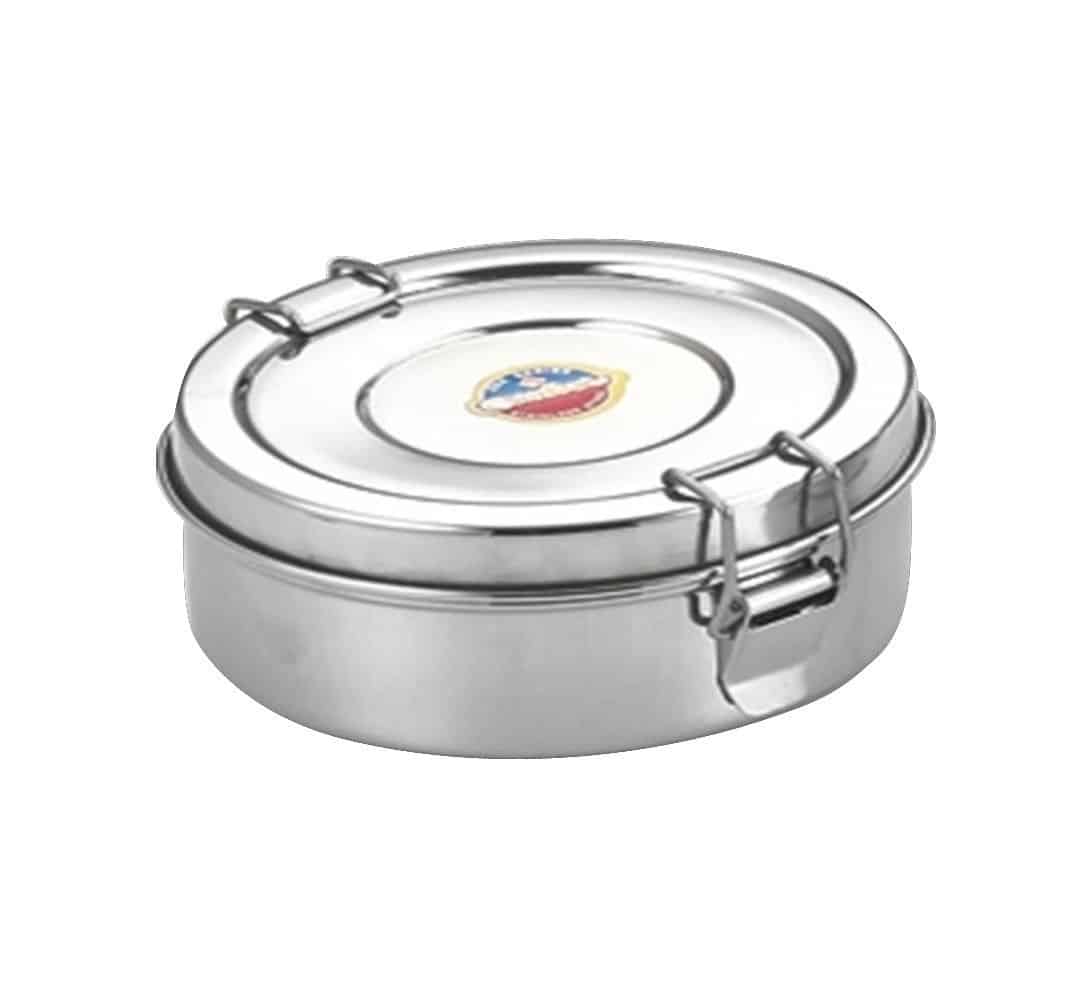 Neelam Double Decker Round Stainless Steel Lunch Box 7 inch (TDBD007P)