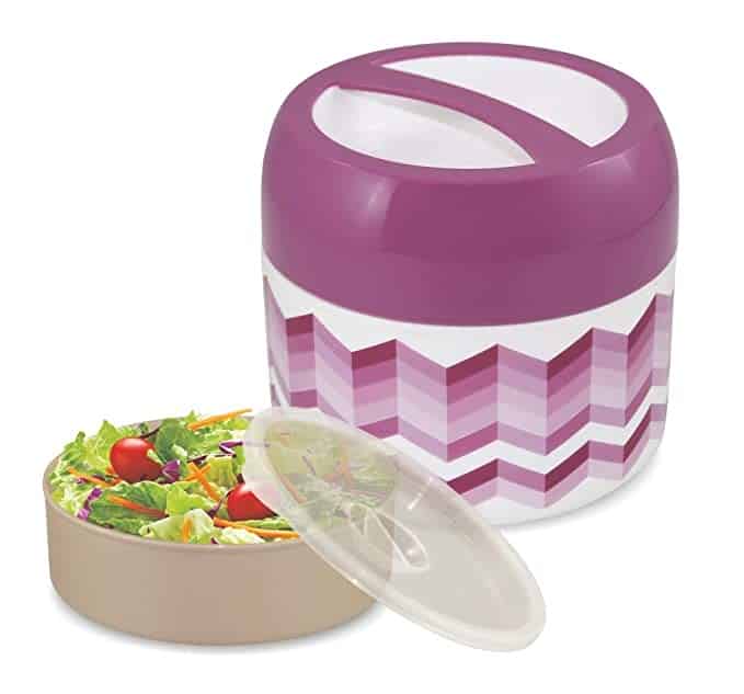 Asian Mini Meal Hot Pack Plastic Lunch Box, 400ml, Multicolour