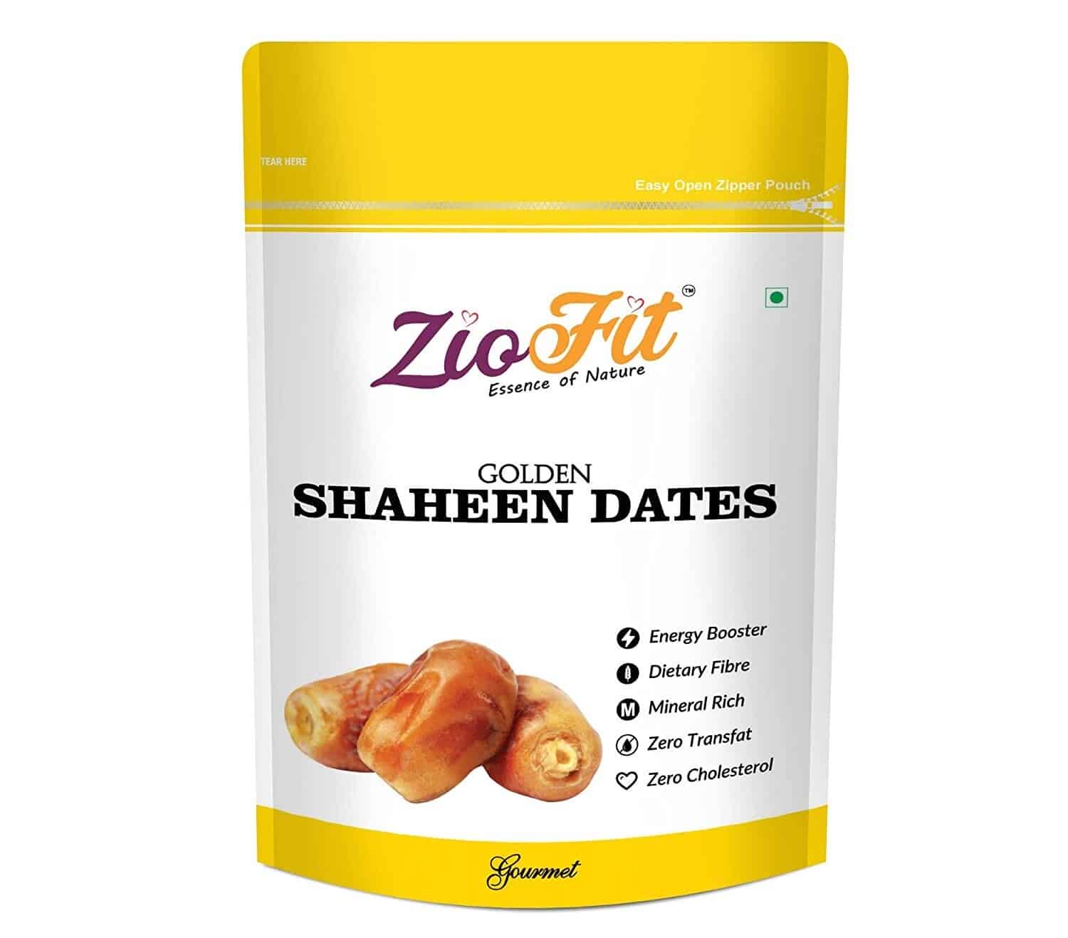 Ziofit Golden Shaheen Dates, 250g (Buy 1 Get 1 Free)