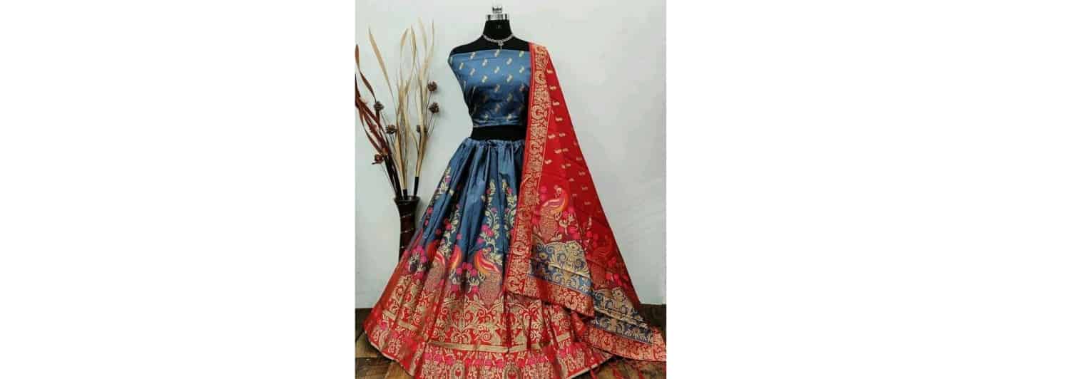 Magnificent Bridal Banarasi Silk Lehenga Set
