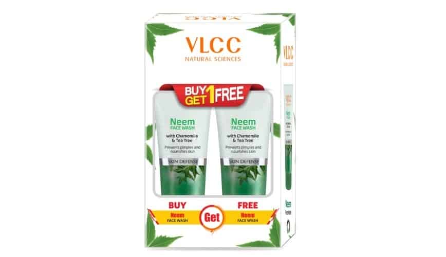 Vlcc Neem Face Wash with Chamomile and Tea Tree, 150ml (Buy 1 Get 1 Free)