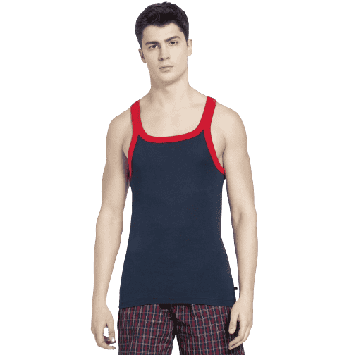 Jockey Fashion Vest - Navy & Red, Style #US27