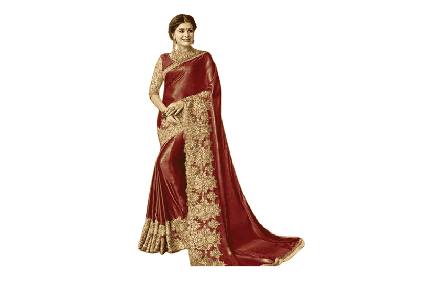 Women's Voguish Embroidered Silk Sarees