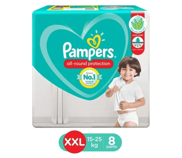 Pampers Pants, Double Extra Large (XXL) 8pc