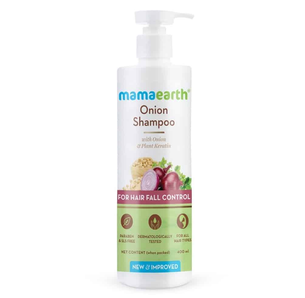 Mamaearth Onion Shampoo for Hair Fall Control, 400ml