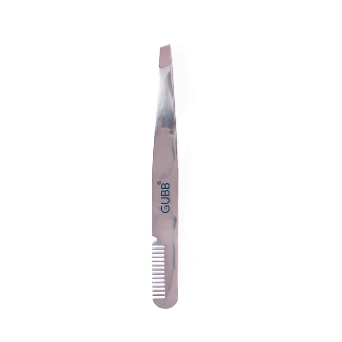 Gubb Slant Tip Tweezer With Eyebrow Comb