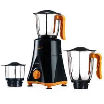 V-Guard Stainless Steel Mixer Grinder, (600 Watts) Black.