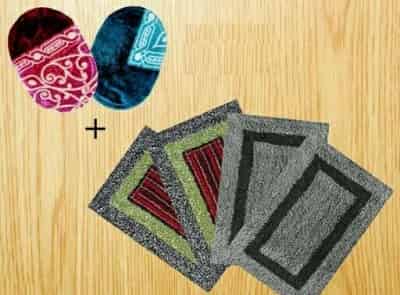 Trendy Fashionable Door Mats ( 6PC) Combo
