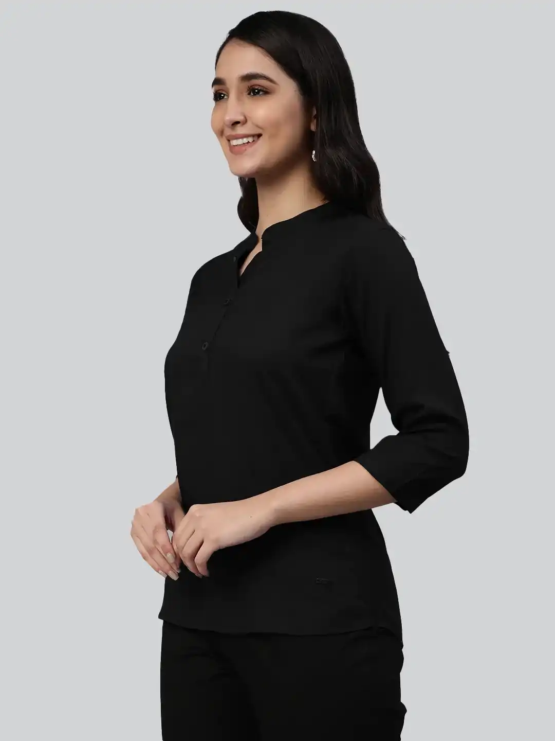 Black Woven Tunic #430  LYRA 430 WT BLK S 1PC