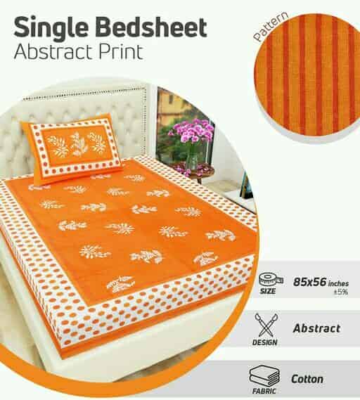 Jaipuri Bliss Single Cotton (TC 140) Bedsheets