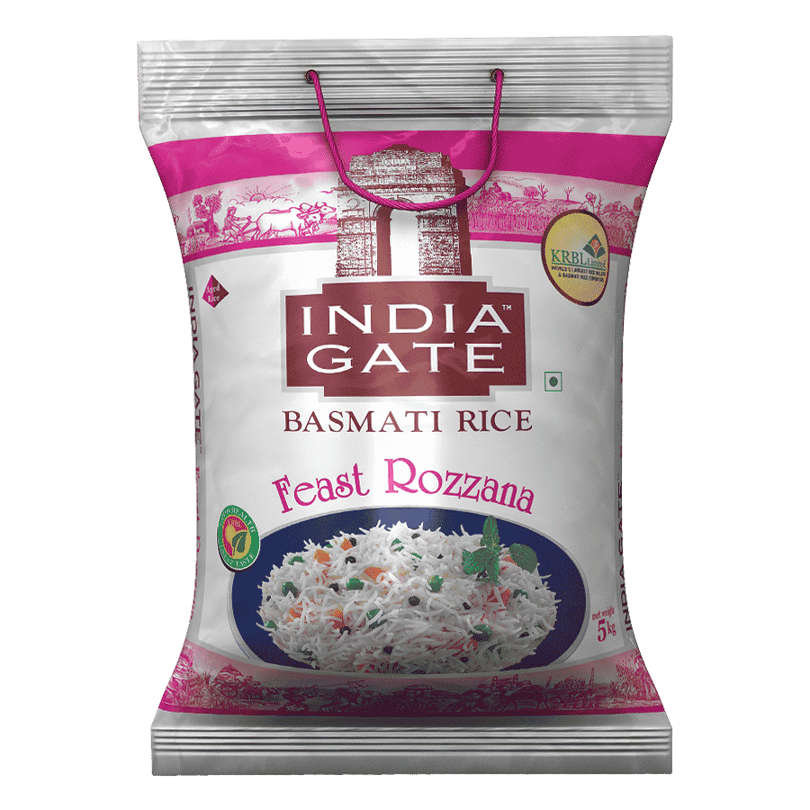 India Gate Feast Rozzana Basmati Rice, 5 Kg