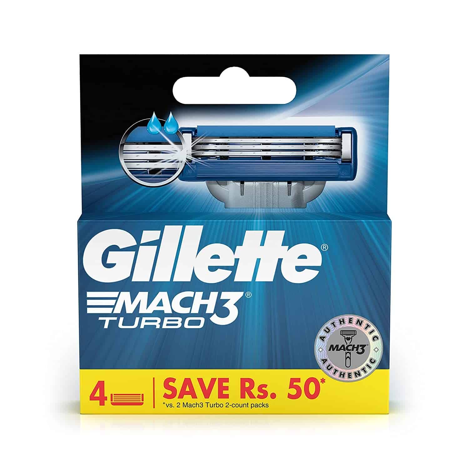 Gillette Mach 3 Turbo Manual Shaving Razor Blades