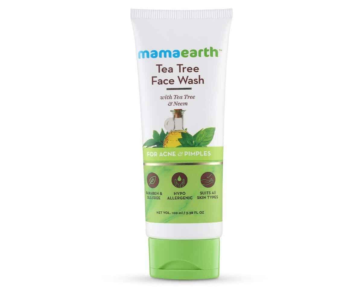 Mamaearth Tea Tree Face Wash for Acne & Pimples, 80 ml