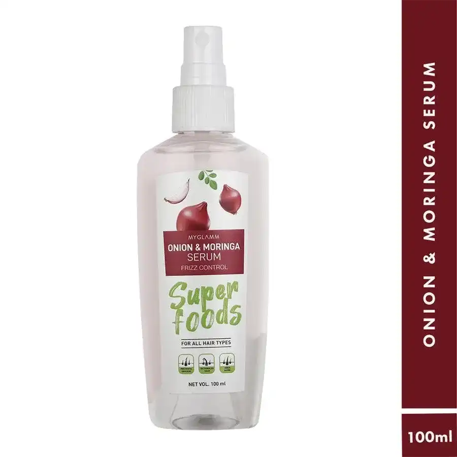 MyGlamm Superfoods Onion & Moringa Serum Controls Frizz Hair Fall Vegan Paraben Free