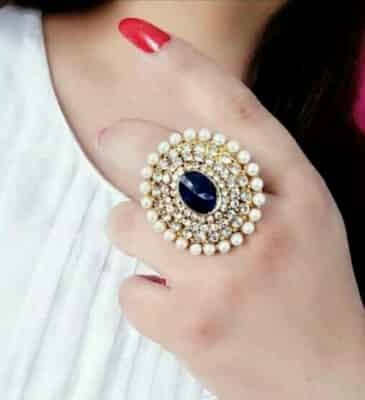 Fancy Alloy Artificial Stones Rings