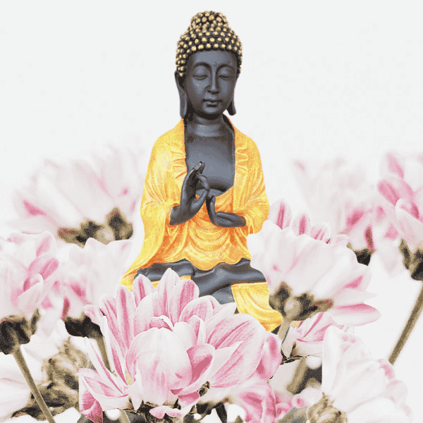 Armada Pure Golden Gautam Buddha Blessing face Decorative Showpiece (NP887)