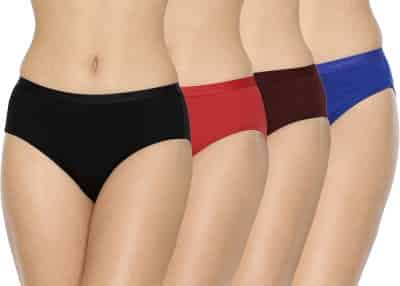 Lyra Lux Women's Pattern/Solid Cotton Panty (Pack of 4)