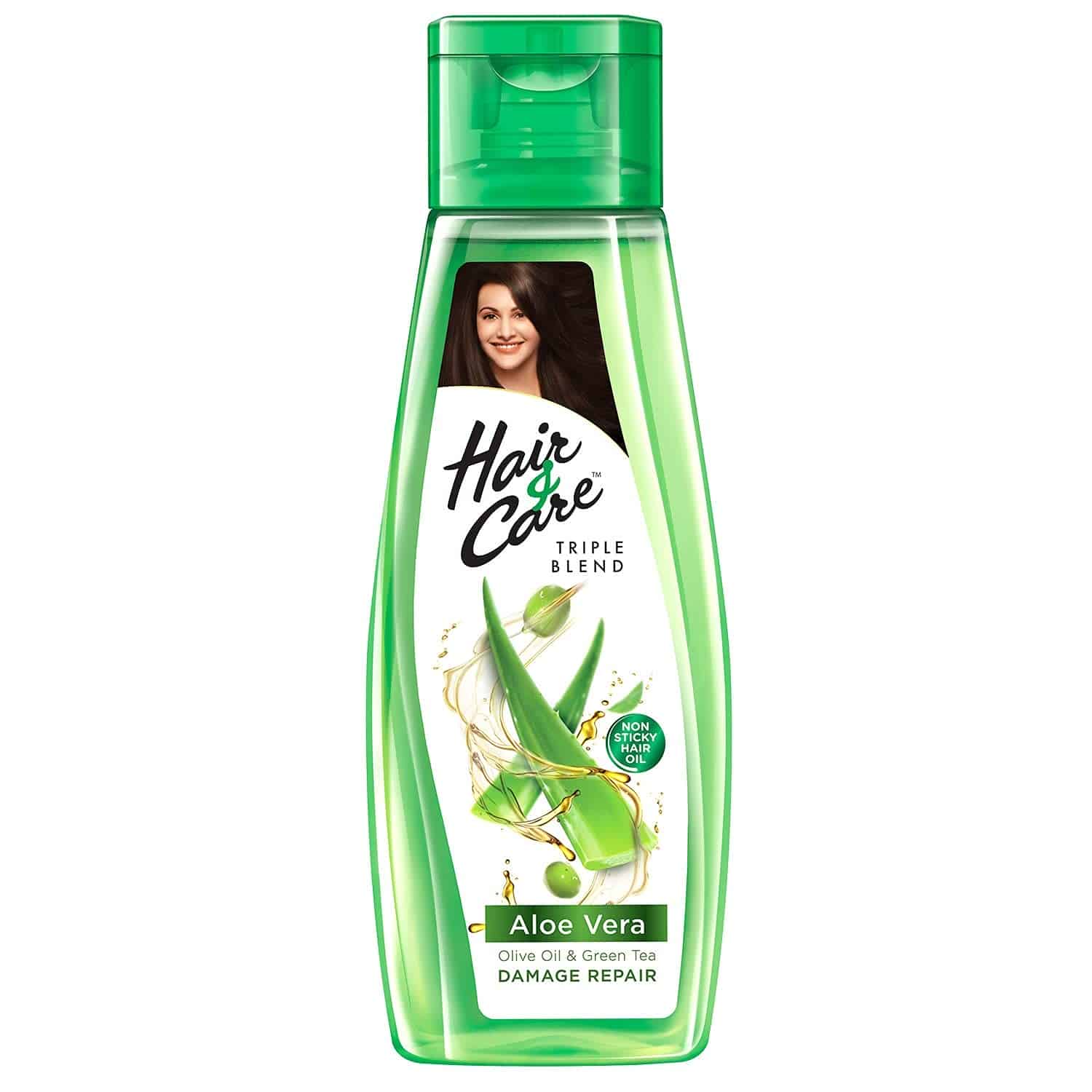 Hair & Care Triple Blend Non-Sticky Hair Oil - Aloevera, Olive Oil & Green Tea