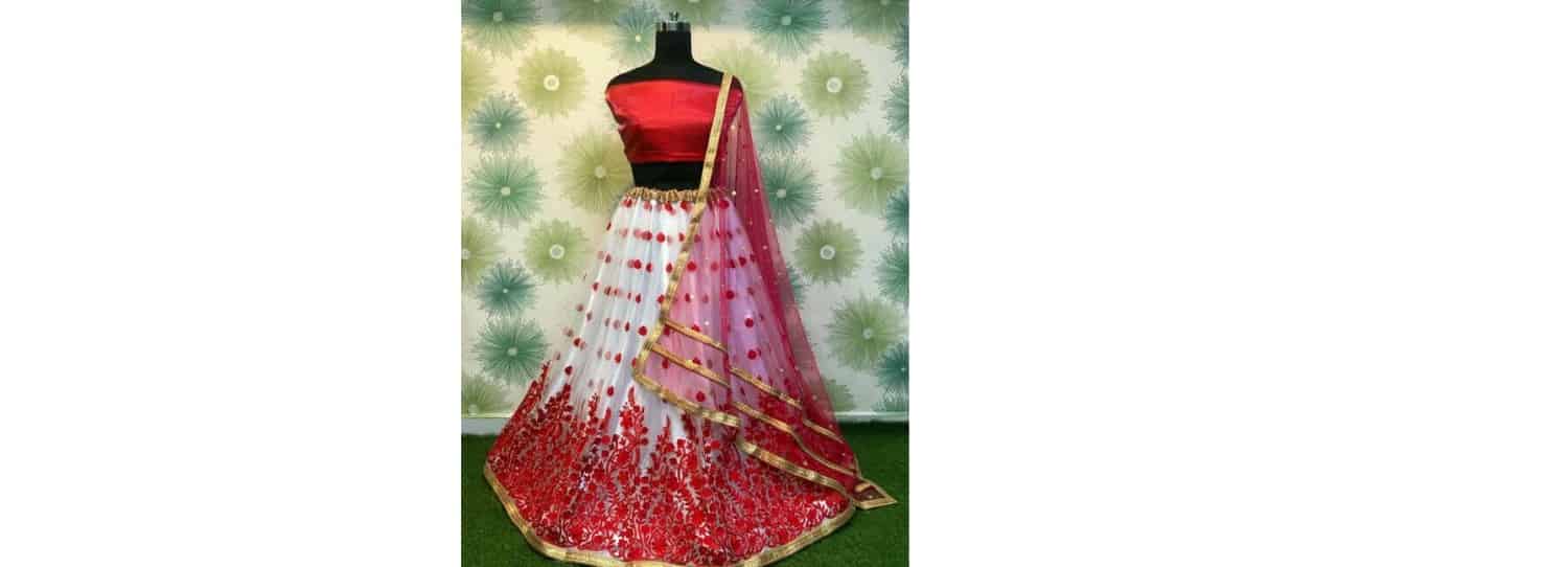 Women's Silk Net Lehenga