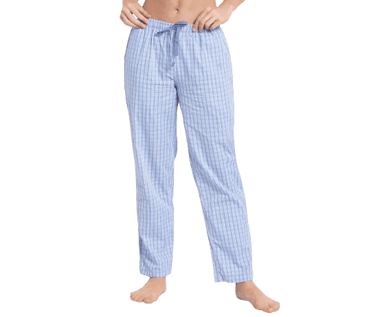 Jockey Pyjama for Women with Side Pocket & Drawstring Closure - Iris Blue Assorted Checks, Style #RX06 (Disclaimer: The product delivered may not of the same pattern)