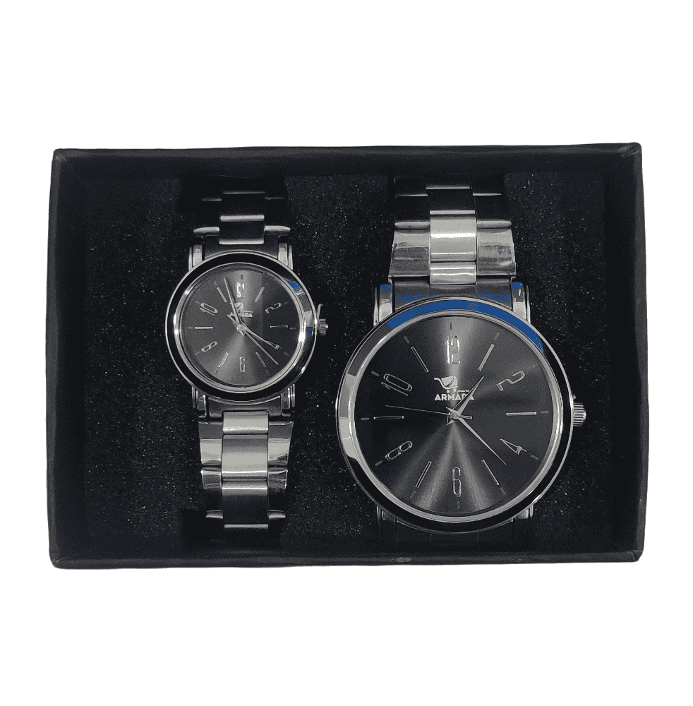 Armada Premium Couple's Pair Silver Watch