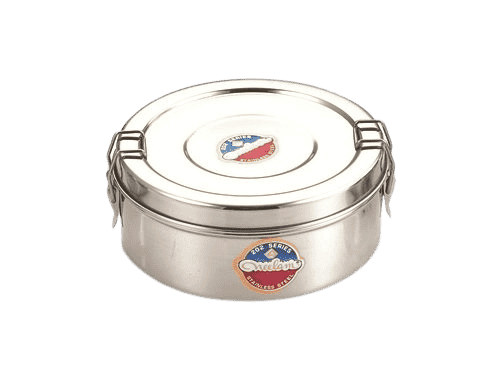 Neelam Double Decker Round Stainless Steel Lunch Box (Size 8) (TDBD008P)