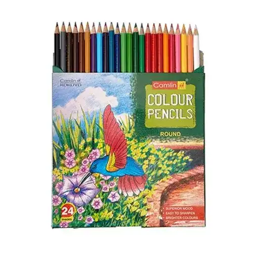 Camlin Colour Pencil - Full Size, 24 Shades, 1pc