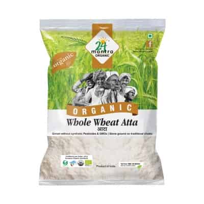 24 Mantra Organic Wholewheat Atta Premium, 5kg