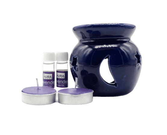 AurDecor Aroma Oil Burner Gift Set ( Medium ) ( Lavender Fragrance)
